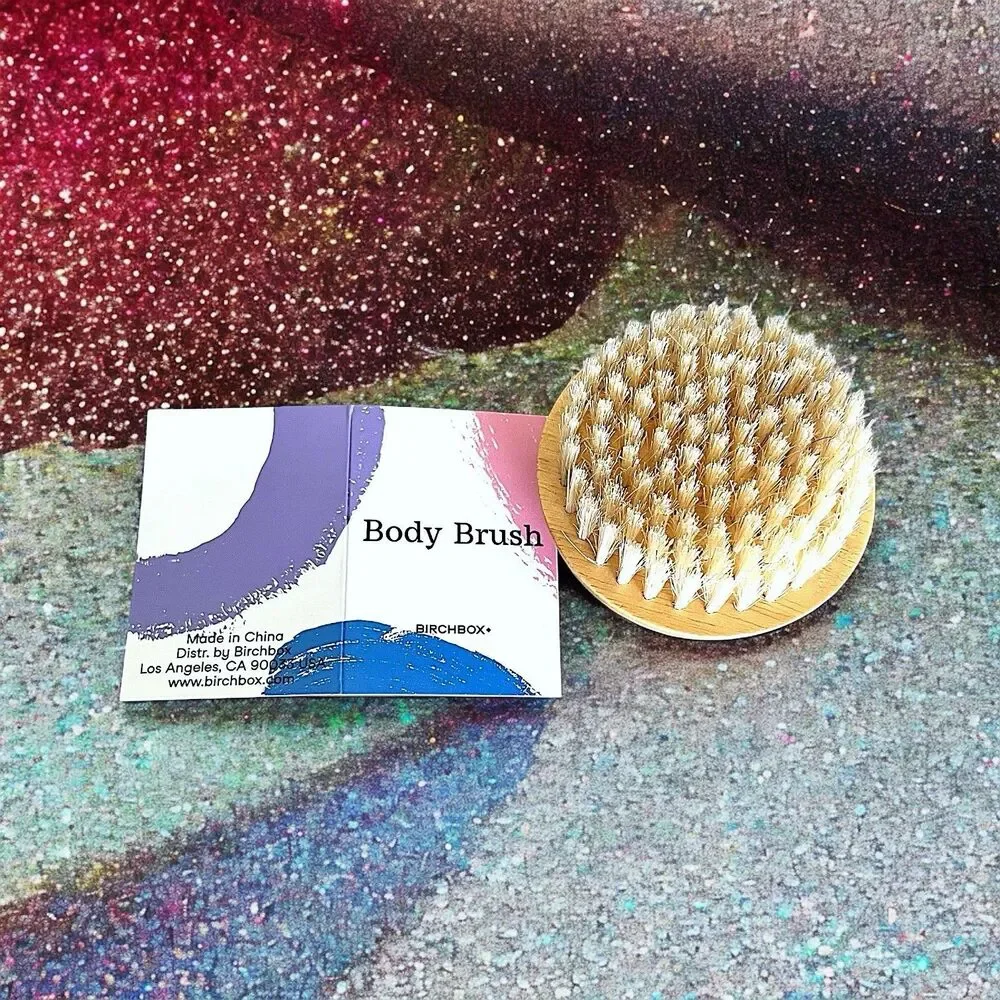 Birchbox Wooden Body Brush with Birchbox Logo New In Package
